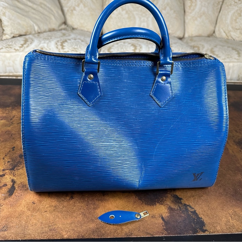 Louis Vuitton Vintage Toledo Blue Speedy 30